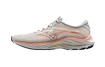 Dames hardloopschoenen Mizuno  Wave Rider 27 Snow White/Nightshadow Blue/Coral Reef  UK 4