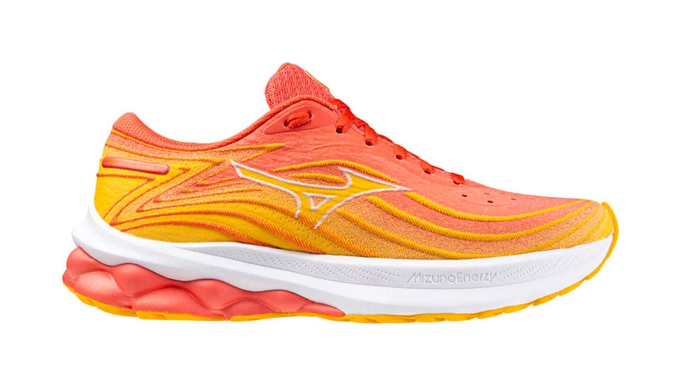 Dames hardloopschoenen Mizuno  Wave Skyrise 5 Dubarry/White/Citrus