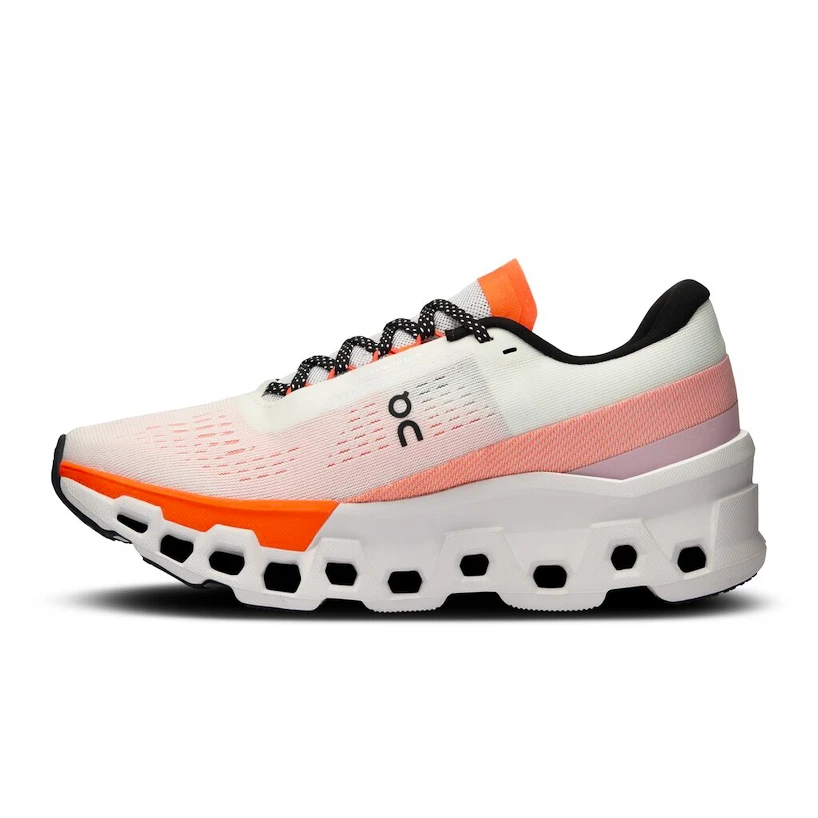 Dames hardloopschoenen On Cloudmonster 2 White/Flame  EUR 42