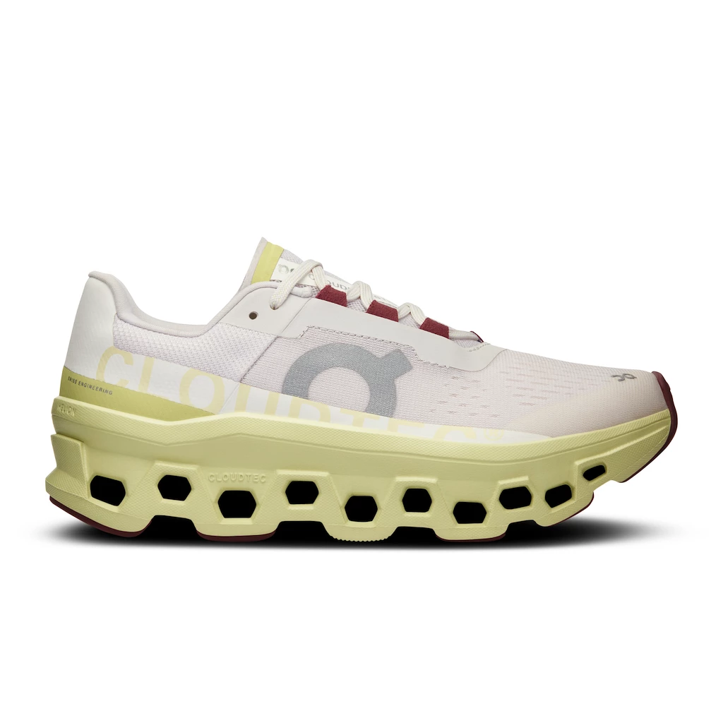 Dames hardloopschoenen On Cloudmonster Frost/Acacia