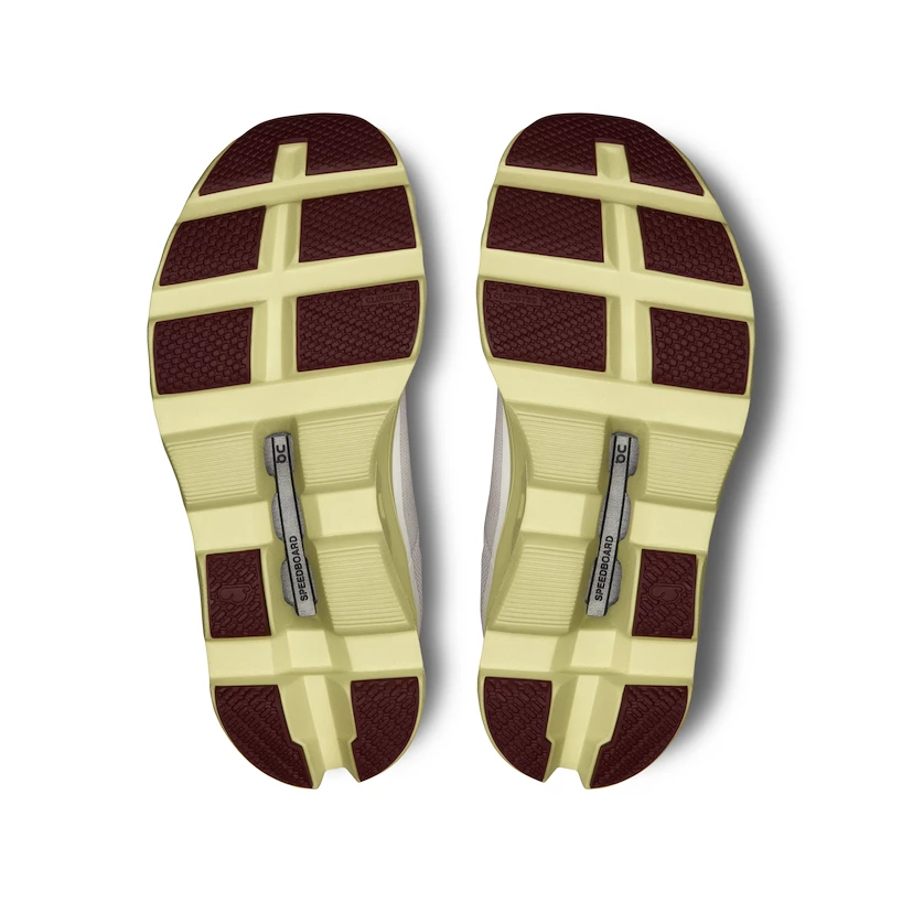 Dames hardloopschoenen On Cloudmonster Frost/Acacia