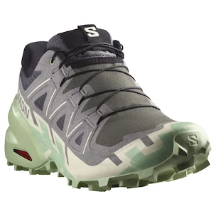 Dames hardloopschoenen Salomon Speedcross 6 Castlerock/Vanilla Ice/Smoke Green