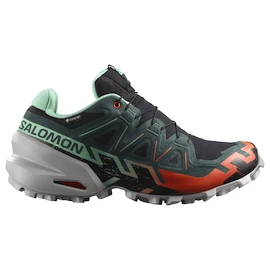 Dames hardloopschoenen Salomon Speedcross 6 Gore-Tex Black/Electric Green/Cherry Tomato