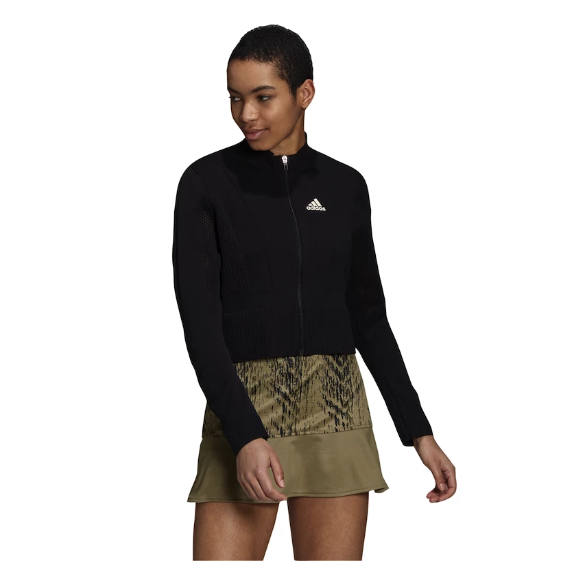 Dames hoodie adidas  Tennis Primeknit Jacket Primeblue Aeroready Black