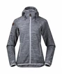 Dames hoodie Bergans  Hareid Fleece Grey