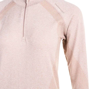 Dames hoodie Endurance  Halen Seamless Midlayer Warm Taupe XXS/XS