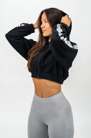 Dames hoodie Nebbia ICONIC Cropped Zip-Up Hoodie 254 black