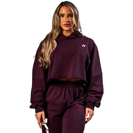 Dames hoodie Nebbia STRONG BEAUTY Oversized Hoodie OWN YOUR POWER 433 dark red
