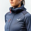 Dames hoodie Salewa  Agner Hybrid PL/DST Navy Blazer Melange