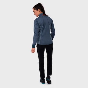 Dames hoodie Salewa  Puez Melange 2 PL Navy Blazer Melange