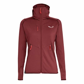 Dames hoodie Salewa Puez Melange PL M FZ HDY Syrah Melange