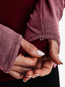 Dames hoodie Under Armour  ColdGear 1/2 Zip-RED