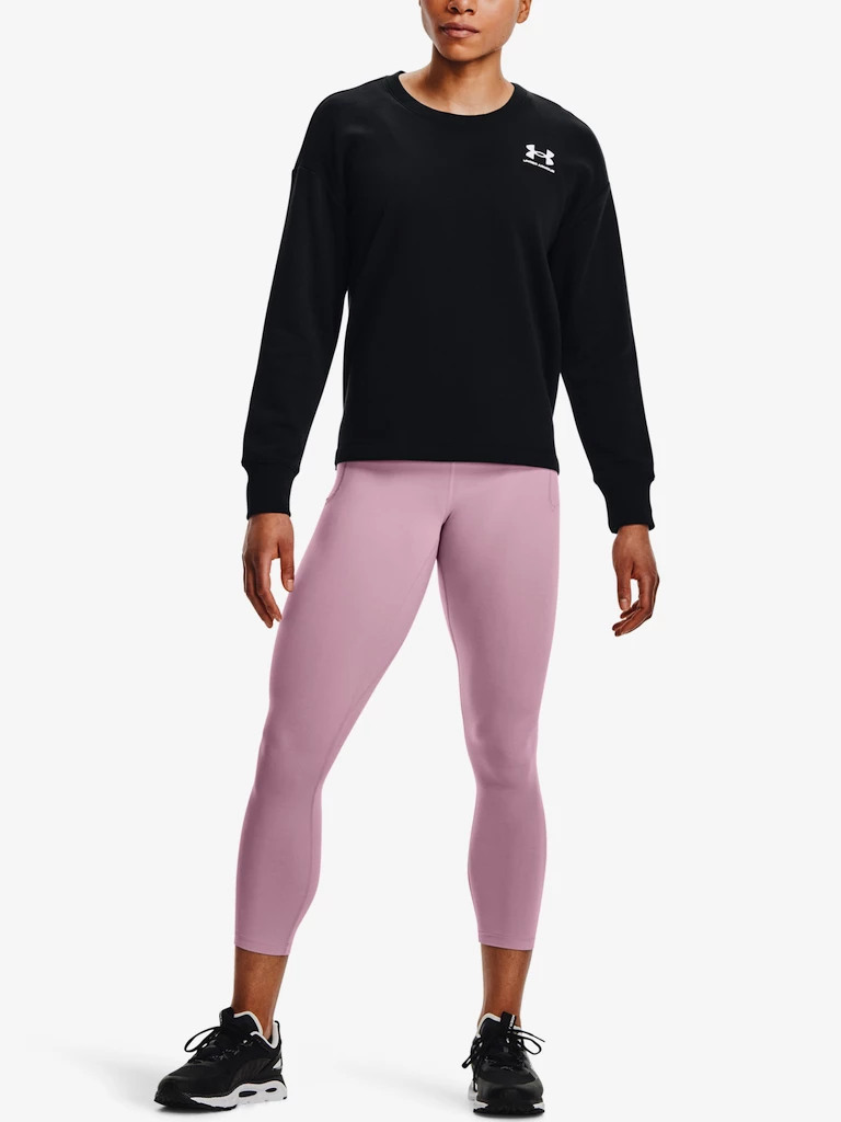 Dames hoodie Under Armour  Rival Fleece Oversize Crew-BLK