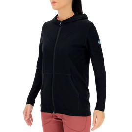 Dames hoodie UYN Run Fit OW Hooded Full Zip Blackboard