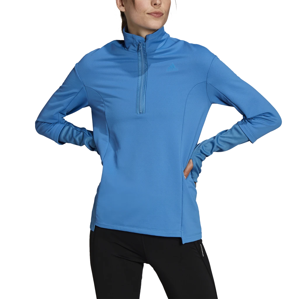 Dames jas adidas  Cold.Rdy Running Cover Up Focus Blue