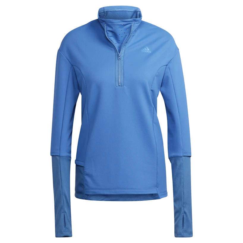 Dames jas adidas  Cold.Rdy Running Cover Up Focus Blue