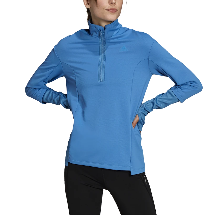 Dames jas adidas  Cold.Rdy Running Cover Up Focus Blue