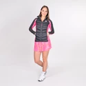 Dames jas BIDI BADU  Dania Tech Down Jacket Dark Grey/Pink