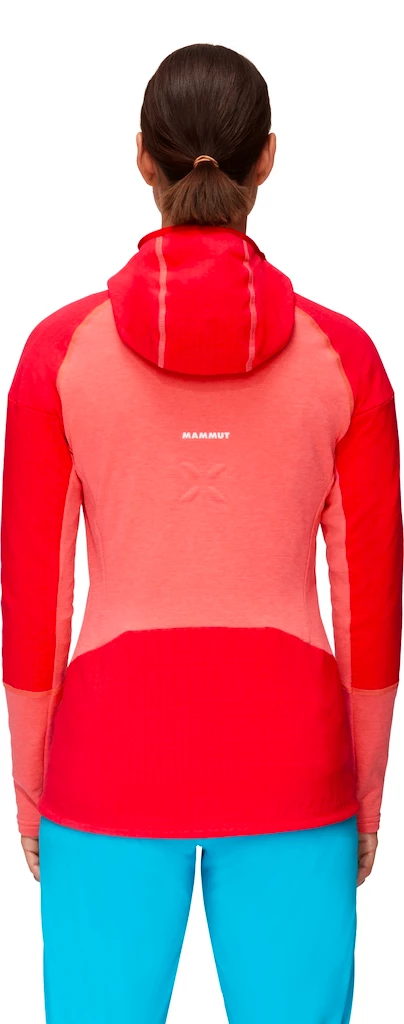 Dames jas Mammut  Eiswand Advanced ML Hooded Jacket Barberry/Azalea