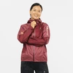 Dames jas Salomon  Bonatti Waterproof Jacket Earth Red/Cabernet
