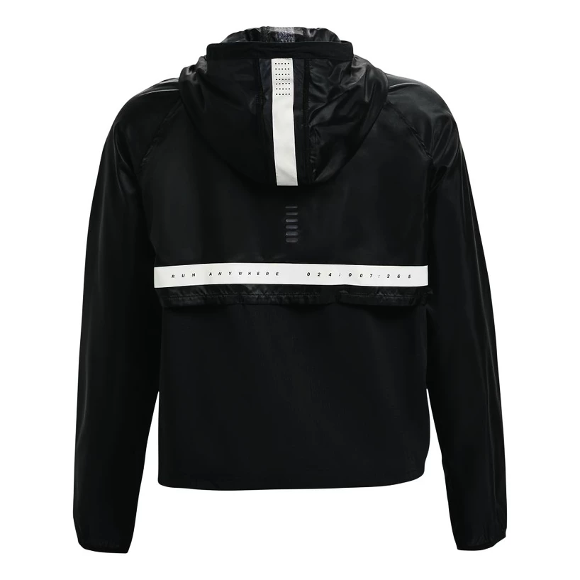 Dames jas Under Armour  Run Anywhere Anorak-BLK XS