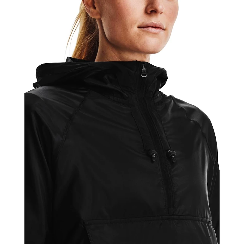 Dames jas Under Armour  Run Anywhere Anorak-BLK XS
