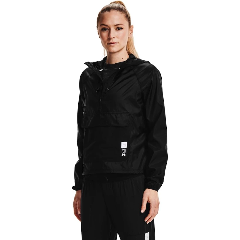 Dames jas Under Armour  Run Anywhere Anorak-BLK XS