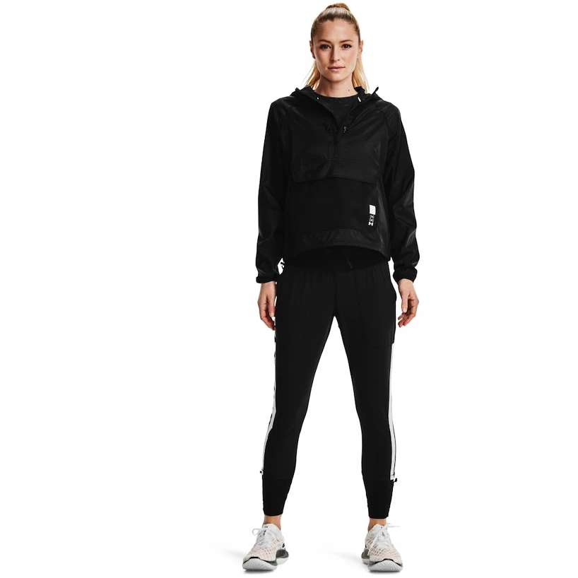 Dames jas Under Armour  Run Anywhere Anorak-BLK XS