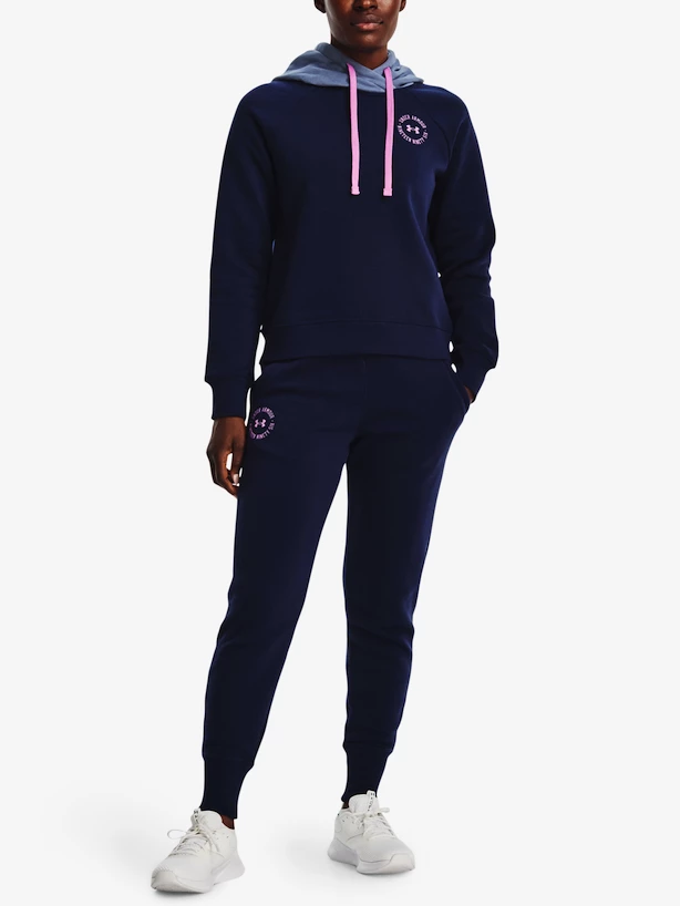 Dames joggingbroek Under Armour  Rival Fleece Crest Joggers-NVY XS