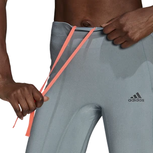 Dames legging adidas  Fast Impact Shiny Running 7/8 Magic Grey