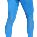 Dames legging adidas  Tech Fit Long 3-Bar Tights Bright Blue