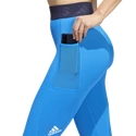 Dames legging adidas  Tech Fit Long 3-Bar Tights Bright Blue