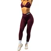 Dames legging Nebbia STRONG BEAUTY V-Cut Lace-Up Sculpting Leggings OWN YOUR POWER 426 dark red