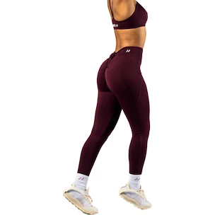 Dames legging Nebbia STRONG BEAUTY V-Cut Lace-Up Sculpting Leggings OWN YOUR POWER 426 dark red