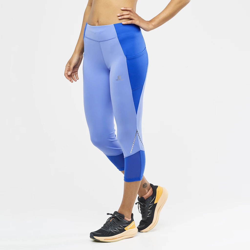 Dames legging Salomon Cross Run 21" Tight Nautical