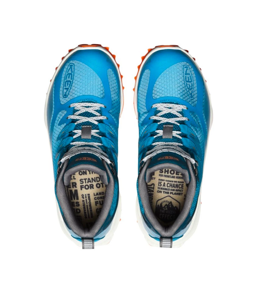 Dames outdoorschoenen Keen Zionic Mid Wp Fjord Blue/Tangerine