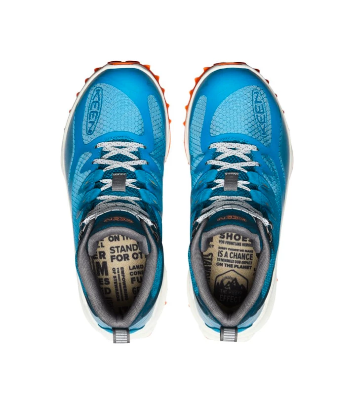 Dames outdoorschoenen Keen Zionic Mid Wp Fjord Blue/Tangerine