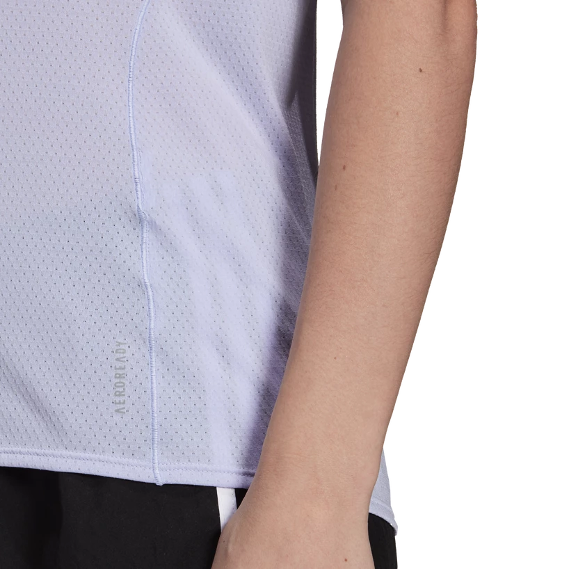 Dames T-shirt adidas  Runner Tee Violet Tone L