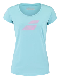 Dames T-shirt Babolat Exercise Flag Tee Women Angel Blue