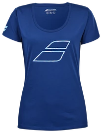 Dames T-shirt Babolat Exercise Flag Tee Women Sodalite Blue