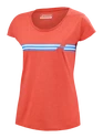 Dames T-shirt Babolat Exercise Stripes Tee Poppy Red