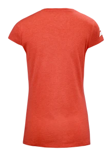 Dames T-shirt Babolat  Exercise Stripes Tee Poppy Red