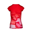 Dames T-shirt BIDI BADU  Bella 2.0 Tech V-Neck Tee Red/Orange