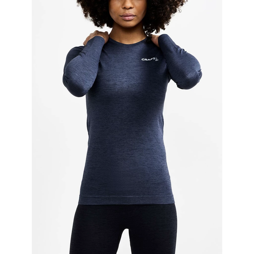Dames T-shirt Craft Core Dry Active Comfort LS Navy Blue