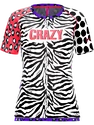 Dames T-shirt Crazy Idea Mountain Flash Black/Zebra