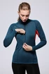 Dames T-shirt Devold  Running Zip Neck Flood