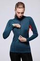 Dames T-shirt Devold  Running Zip Neck Flood