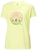 Dames T-shirt Helly Hansen  Skog Recycled Graphic Tee Fadded Yallow