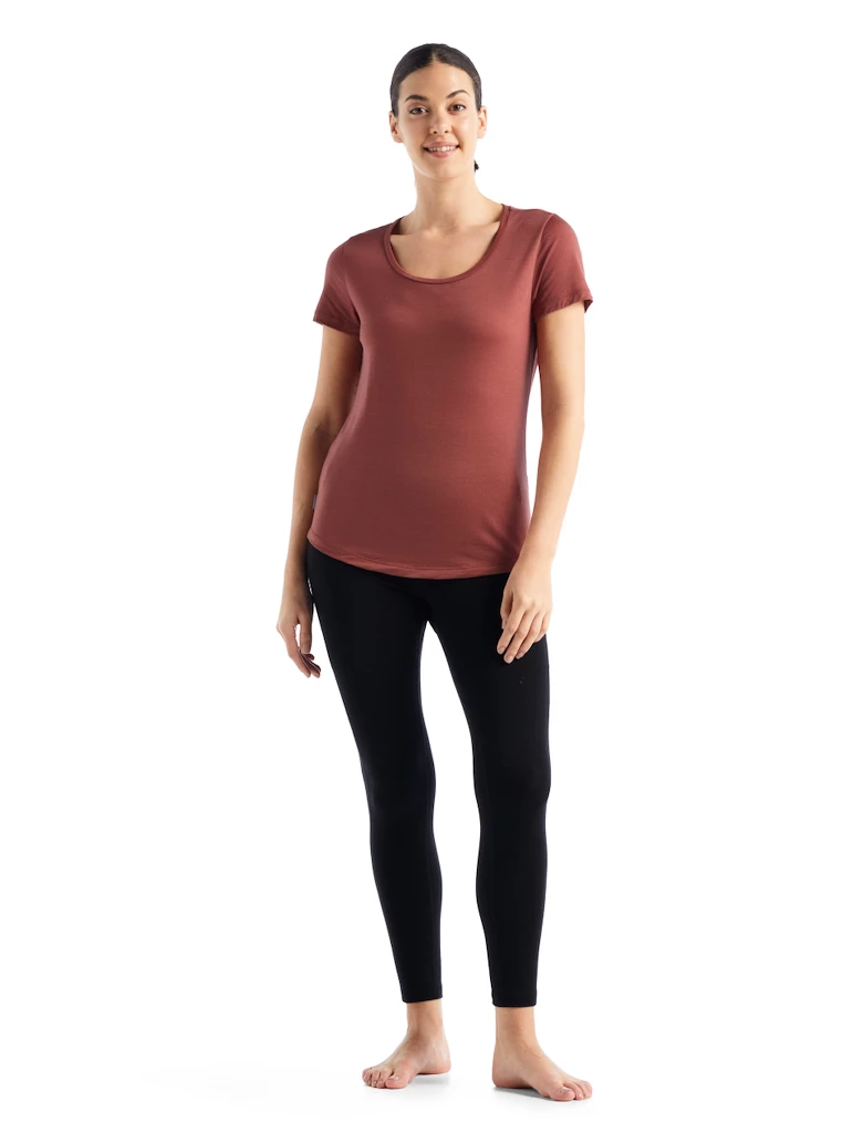 Dames T-shirt Icebreaker  Sphere II SS Scoop Tee Grape