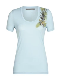 Dames T-shirt Icebreaker Tech Lite II SS Scoop Tee Fabulous Fer Haze